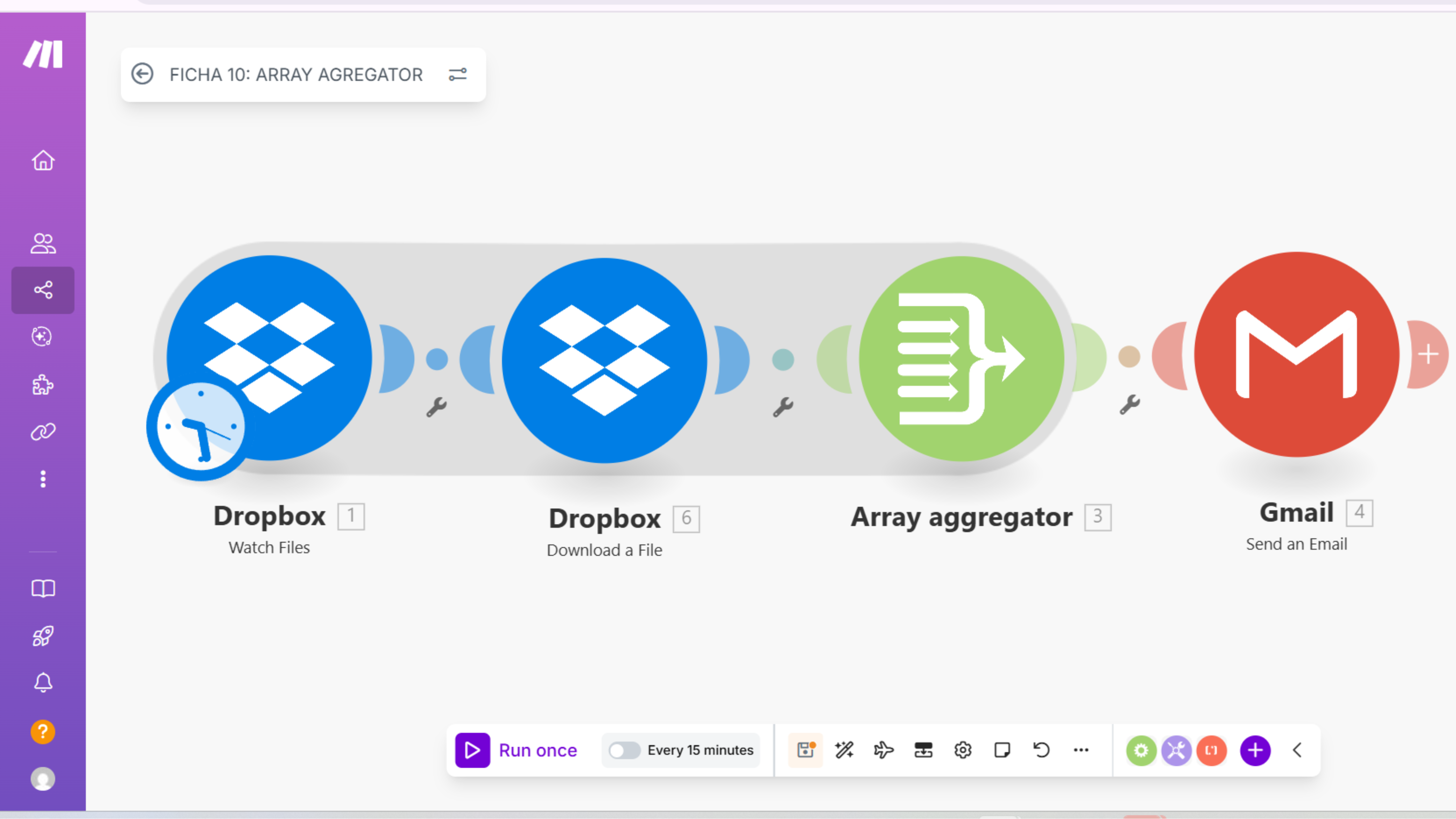 Proyecto con Array Aggregator en Make